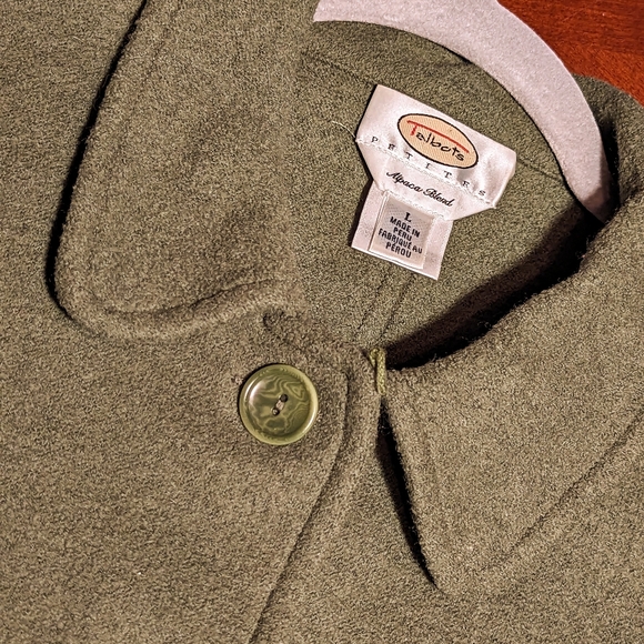 Talbots Petites Green Alpaca Blend Jacket Size L - Picture 12 of 12